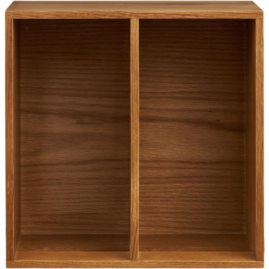 House Nordic Townsville Wandregal mit Fächern 30x30 cm, Eiche