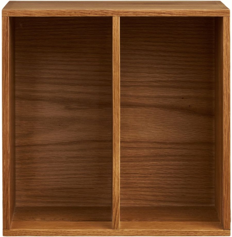 House Nordic Townsville Wandregal mit Fächern 30x30 cm, Eiche