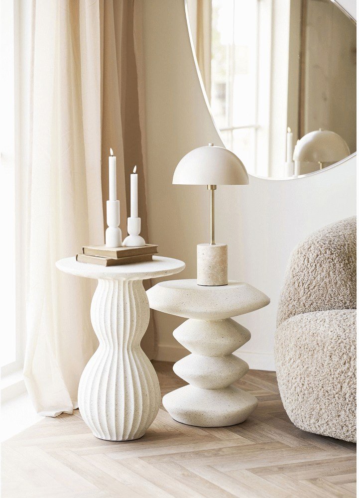 House Nordic Blackburn Beistelltisch H45,5 cm, Weiß