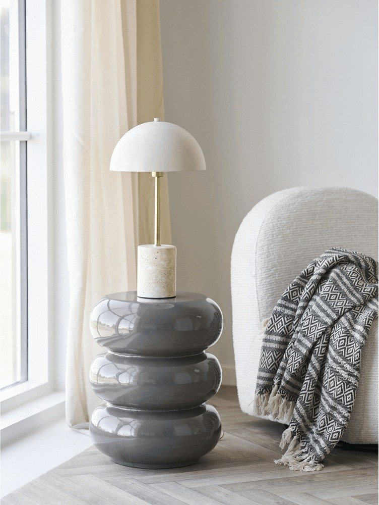 House Nordic Sheffield Tischlampe H45 cm, Marmor