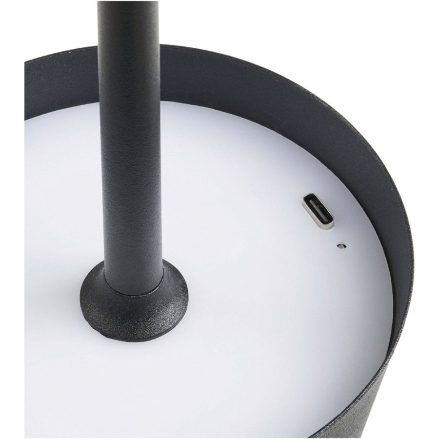 House Nordic Bradford Akku-Tischlampe LED H37 cm, Schwarz