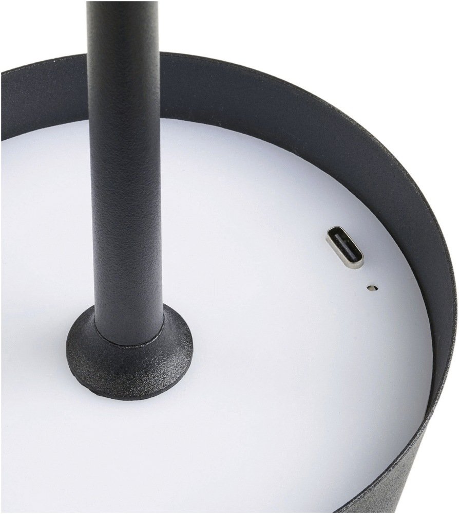 House Nordic Bradford Akku-Tischlampe LED H37 cm, Schwarz