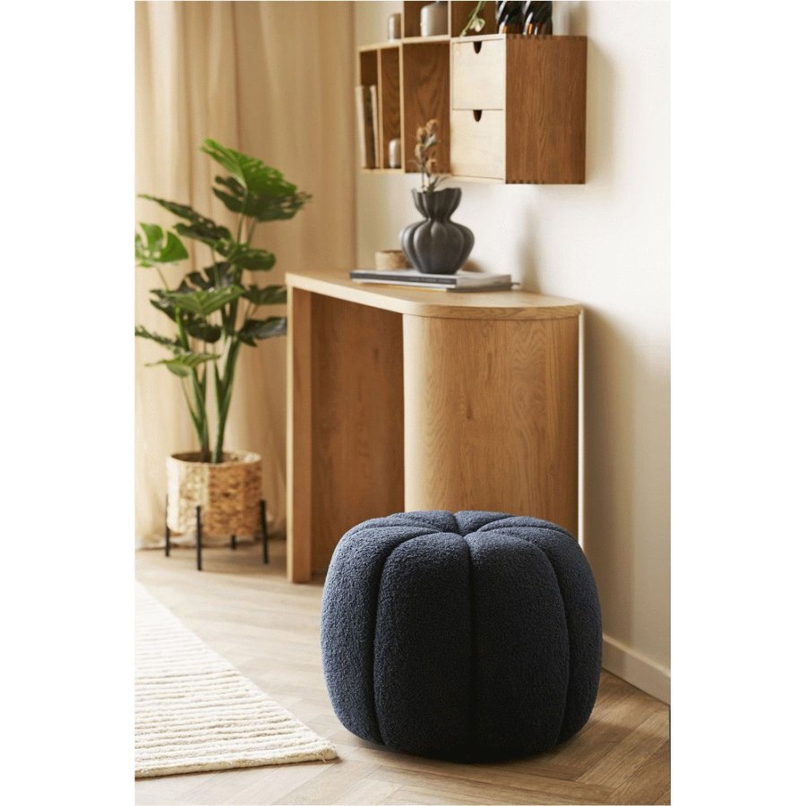 House Nordic Paisley Pouf H38 cm, Marine