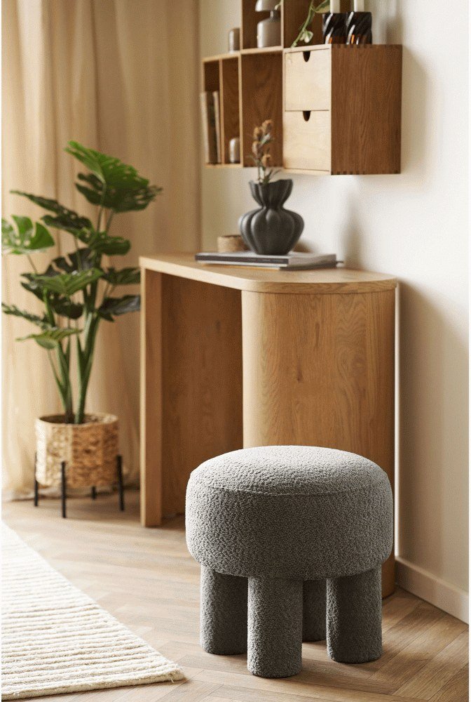 House Nordic Canberra Pouf H43 cm, Anthrazitgrau