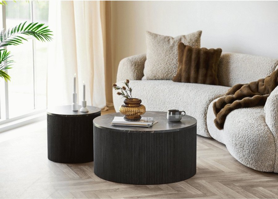 House Nordic Rota Eckttisch H40 cm, Dunkelbraun