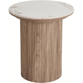 House Nordic Athens Eckttisch H50 cm, Weiß/Braun