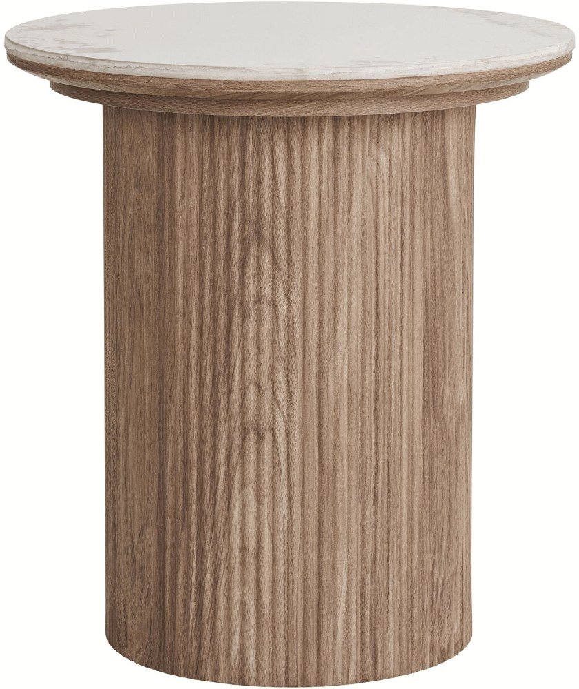 House Nordic Athens Eckttisch H50 cm, Weiß/Braun