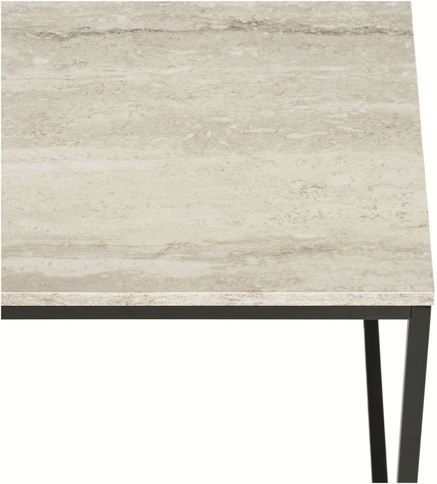 House Nordic Vita Eckttisch H45 cm, Schwarz/Beige