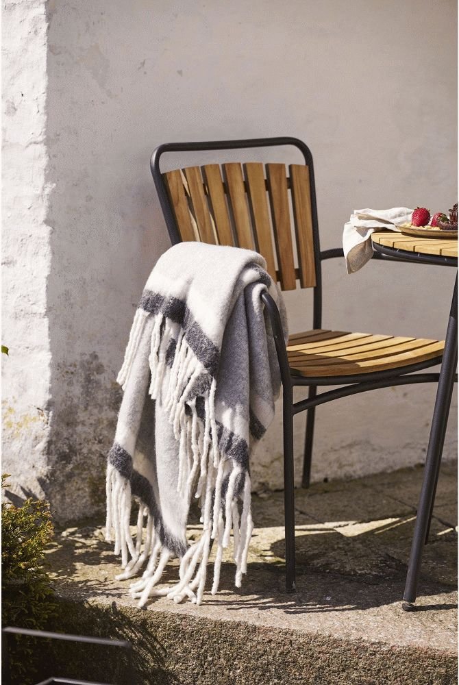 House Nordic Carmel Decke 130x170 cm, Grau/Weiß