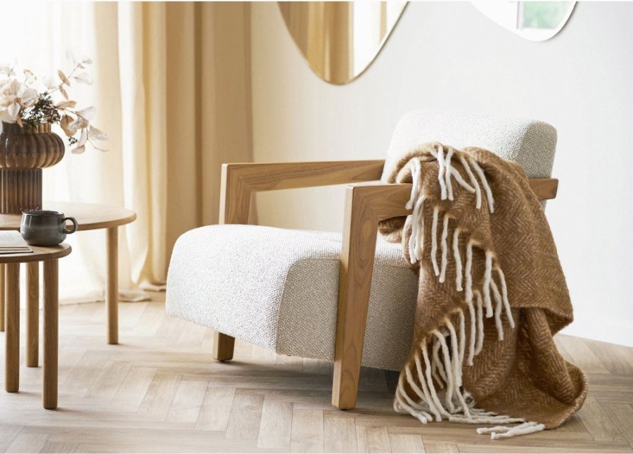 House Nordic Carmel Decke 130x170 cm, Tan