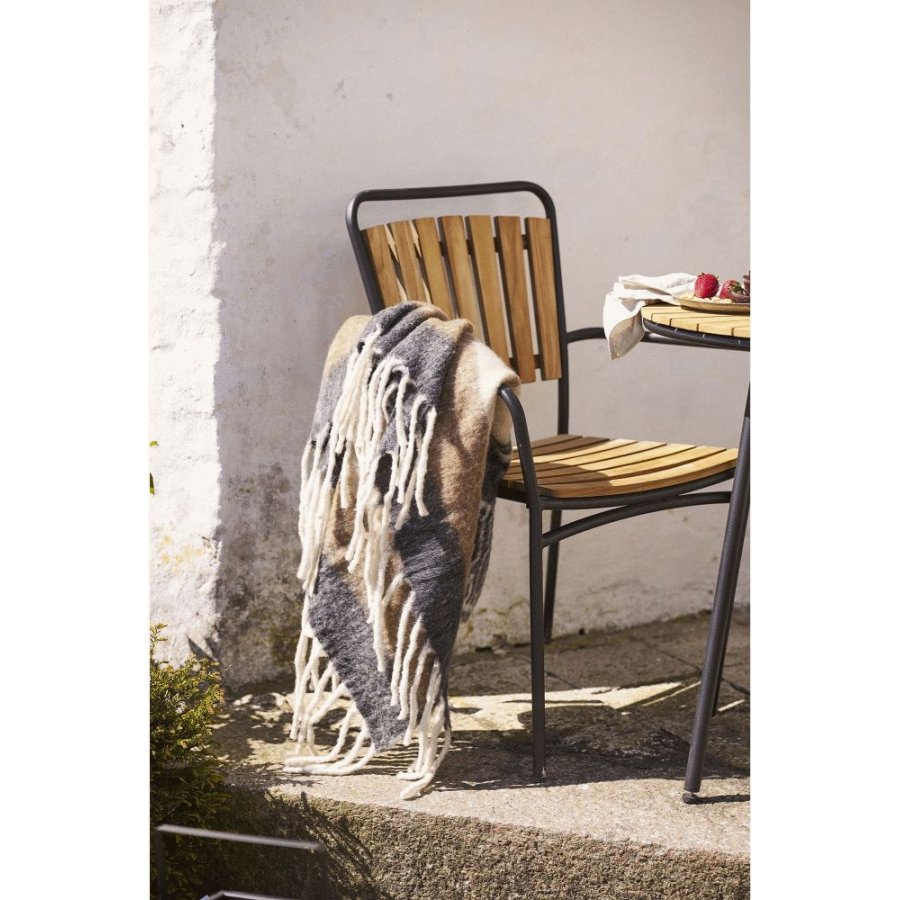 House Nordic Carmel Decke 130x170 cm, Schwarz/Braun