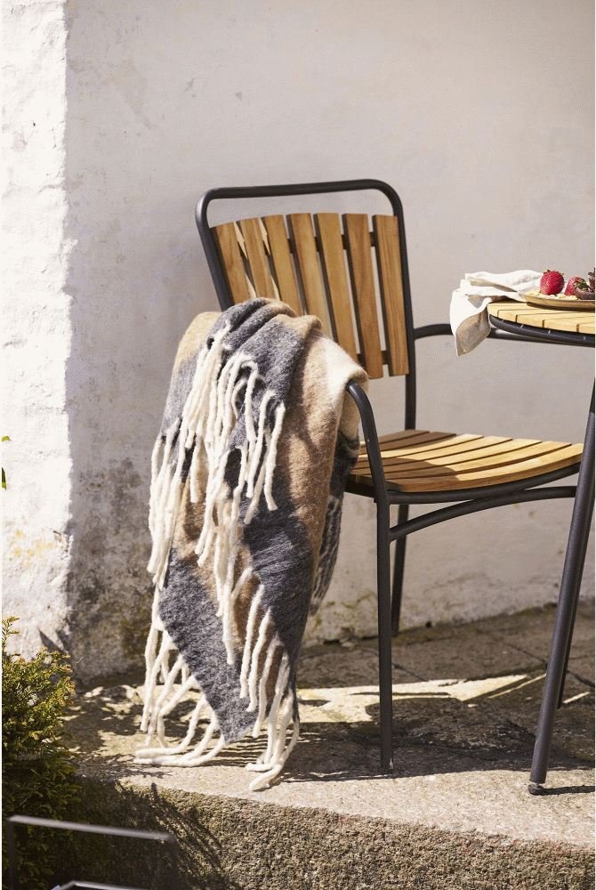 House Nordic Carmel Decke 130x170 cm, Schwarz/Braun