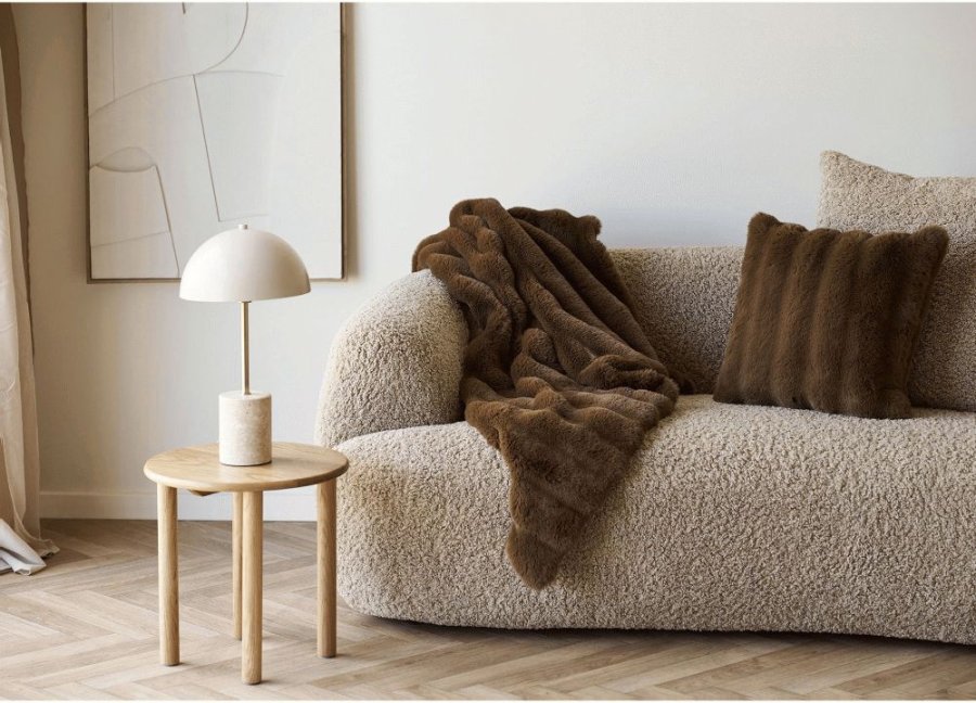 House Nordic Galena Decke 130x180 cm, Braun