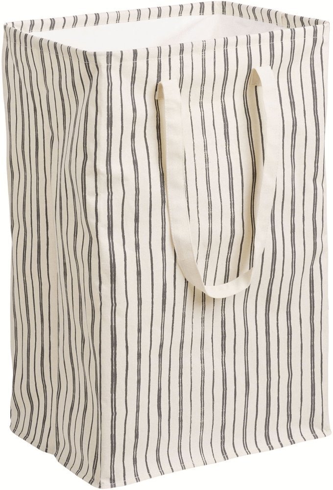 House Nordic Argos Wäschekorb H58 cm, Beige/Schwarz