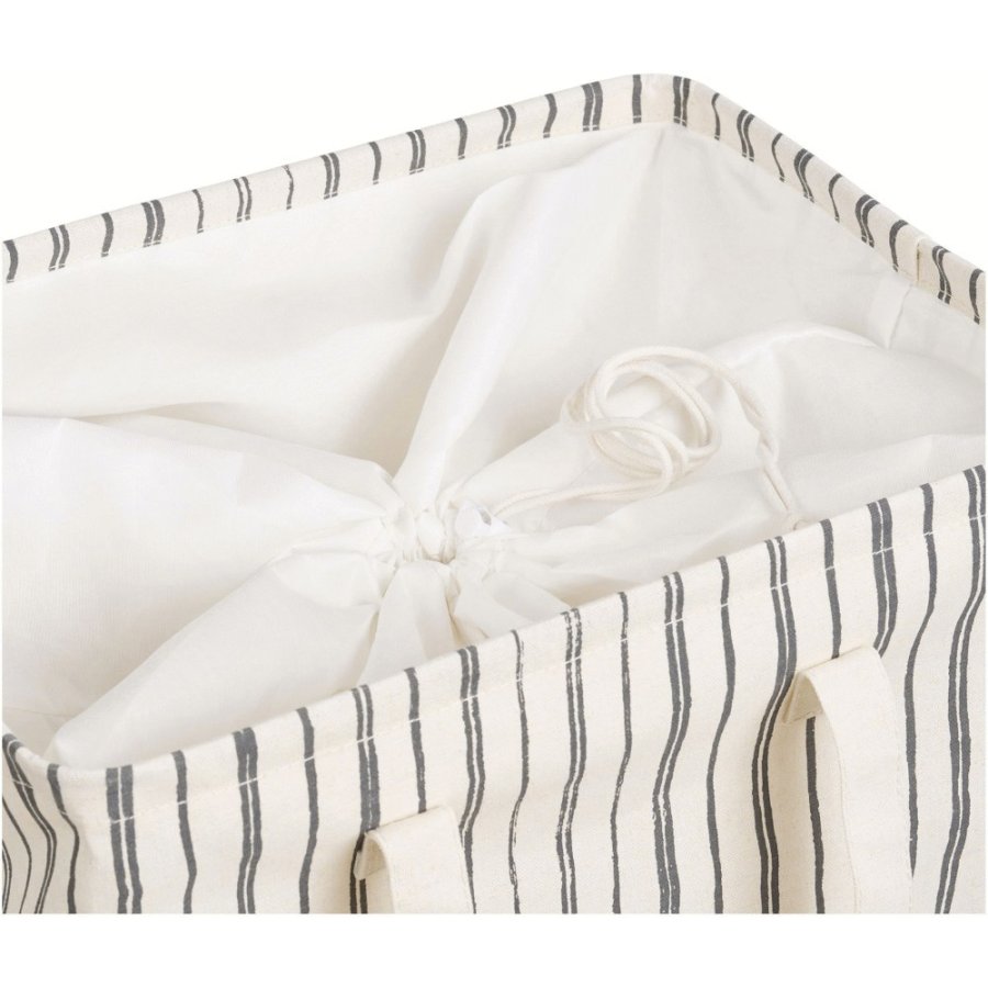 House Nordic Argos Wäschekorb H58 cm, Beige/Schwarz