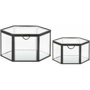 House Nordic Torpe Opbevaringsboks 2er Set, Glas