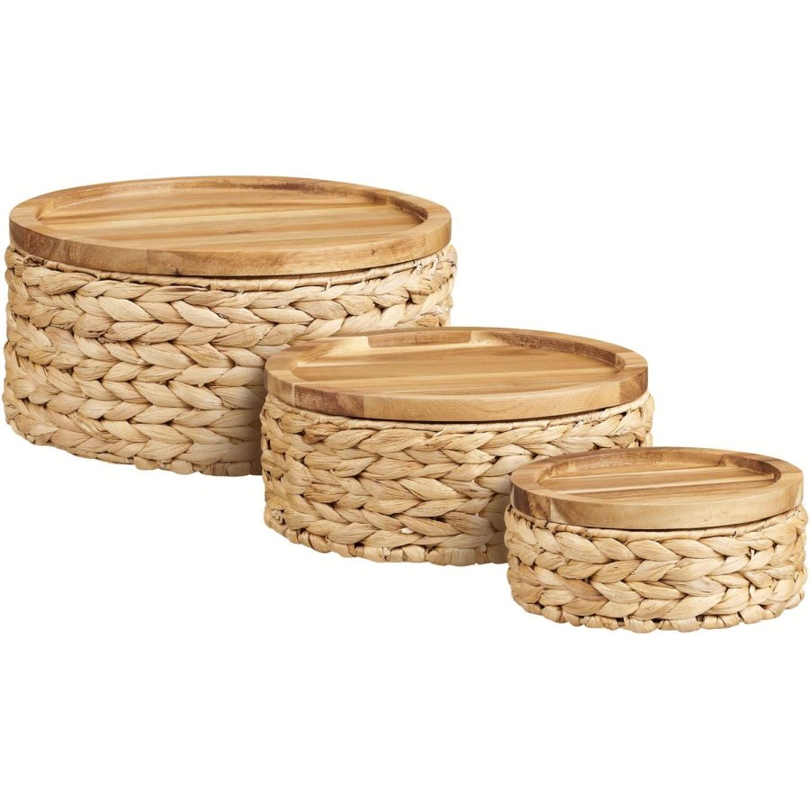 House Nordic Botofte Mand 3-delige set, Waterhyacint