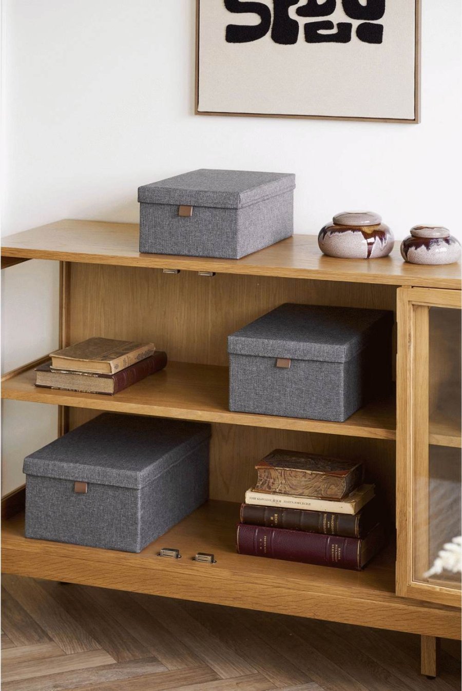 House Nordic Noto Opbergkast 3-delige set, Donkergrijs