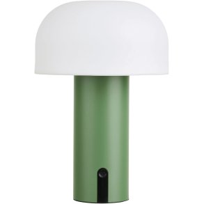 House Nordic Soham Tr�dl�s Bordlampe LED H22 cm, Hvid/Gr�n