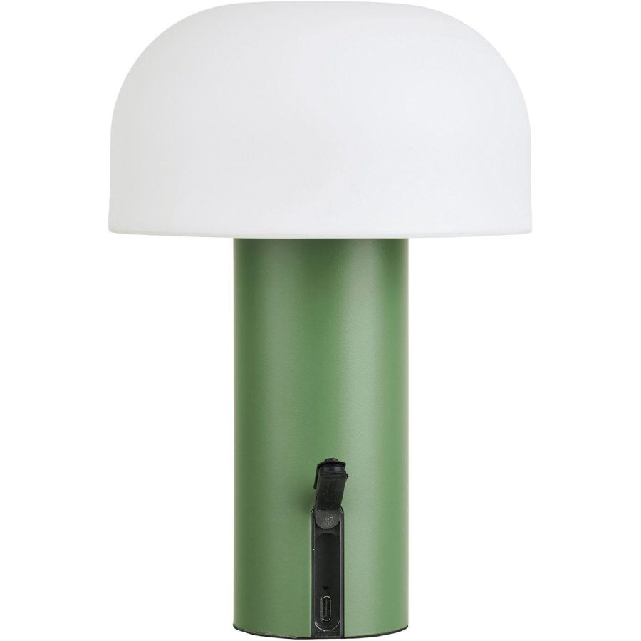House Nordic Soham Tr�dl�s Bordlampe LED H22 cm, Hvid/Gr�n