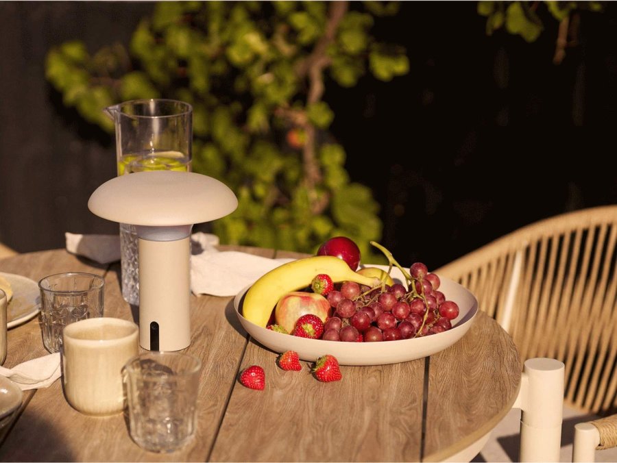 House Nordic Ramsey Tr�dl�s Bordlampe LED H21,5 cm, Beige