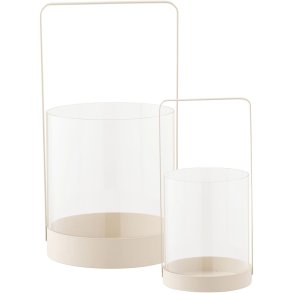 House Nordic Hurricane Lysestage 2 stk, Beige