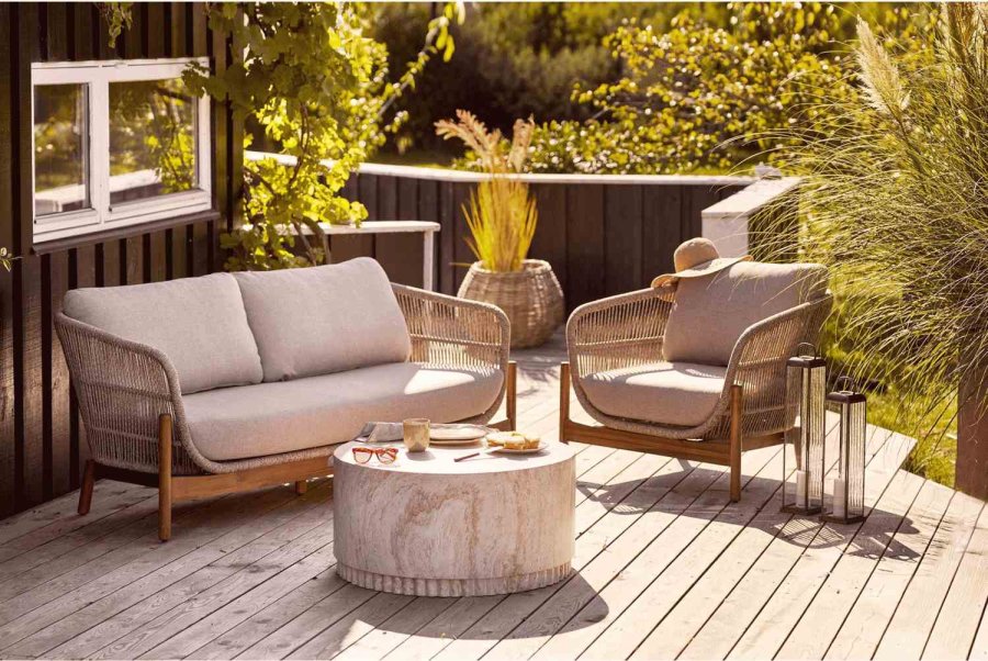 House Nordic Herslev Lanterne H60 cm, Antik Messinglook