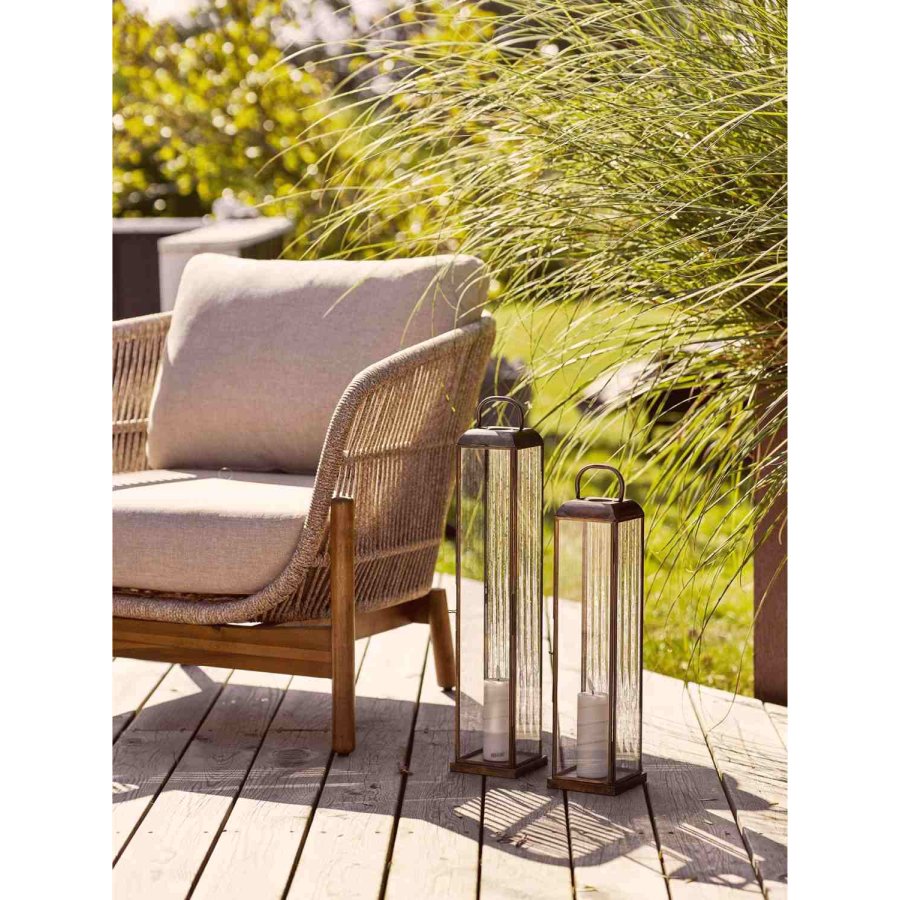 House Nordic Herslev Lantaarn H49 cm, Antik Messinglook