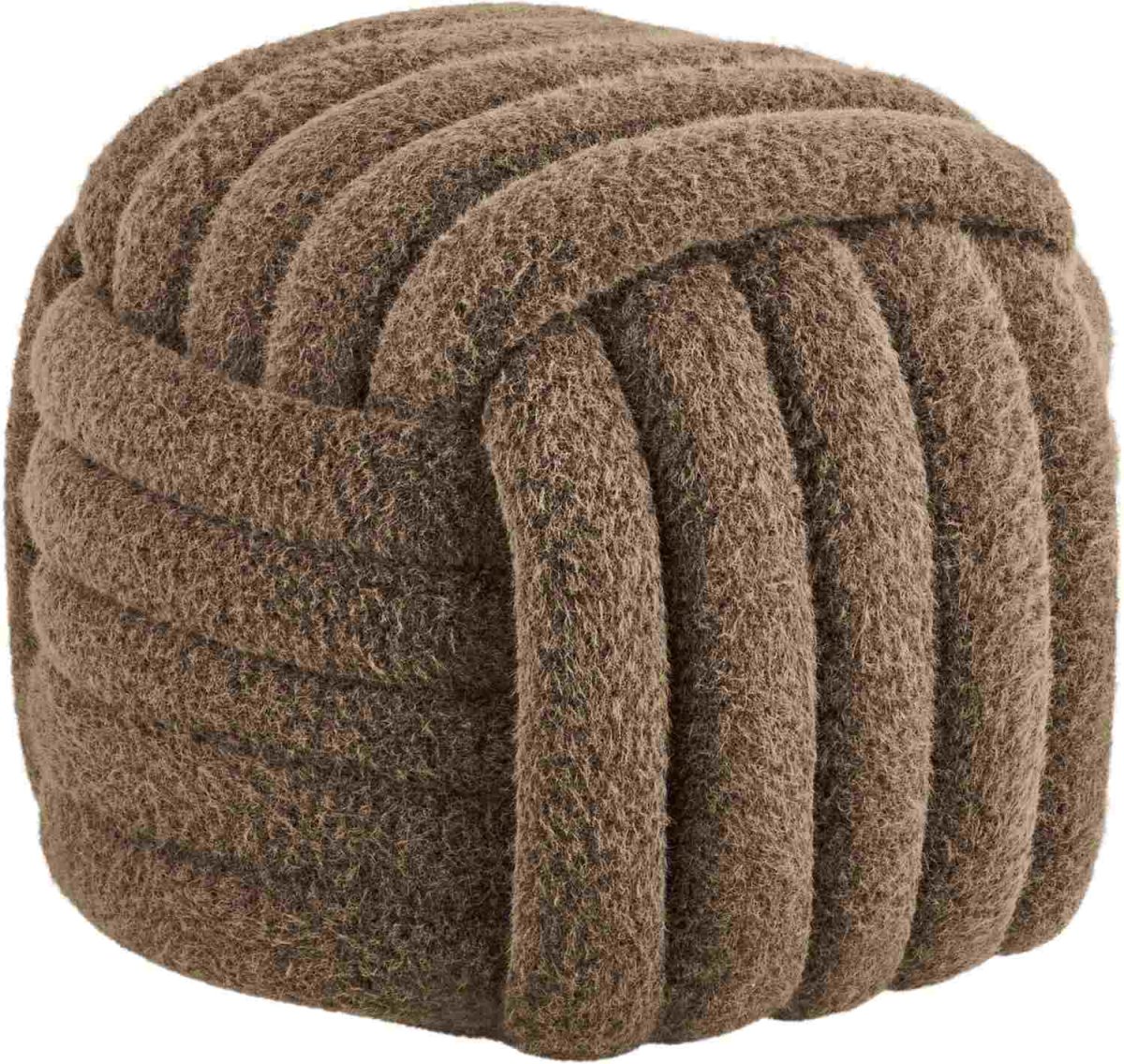 House Nordic Napier Puf H43/Ø48 cm, Brun - Puffer - WWW.HJEM.DK ApS