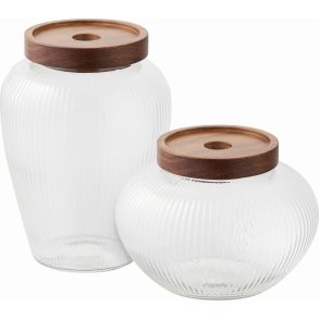 House Nordic Maya Aufbewahrungsglas 2er Set, Glas