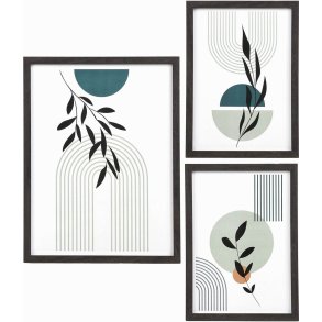 House Nordic Aspen Rammes�t 3 stk, Sort