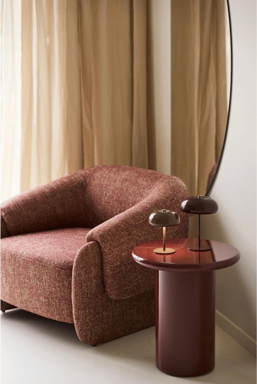 House Nordic Margate Tr�dl�s Bordlampe LED H23 cm, Bordeaux