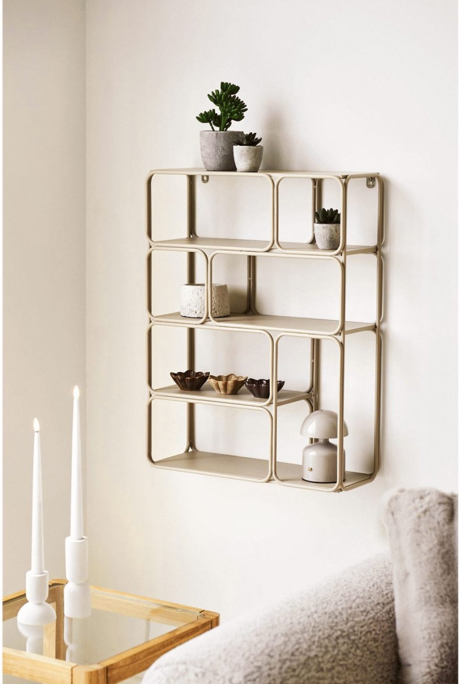 House Nordic Lanciano Wandregal 48x64 cm, Beige