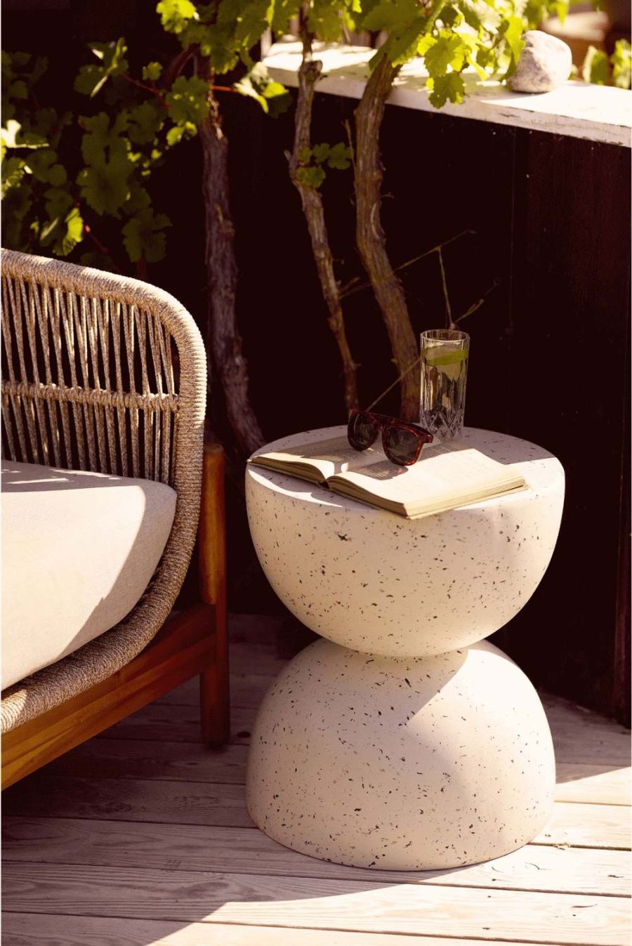 House Nordic Bonita Beistelltisch H45 cm, Off White