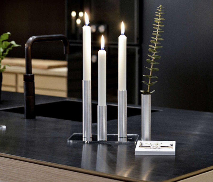 Hove Home Slim Light Kerzenstnder 3er Set, Edelstahl