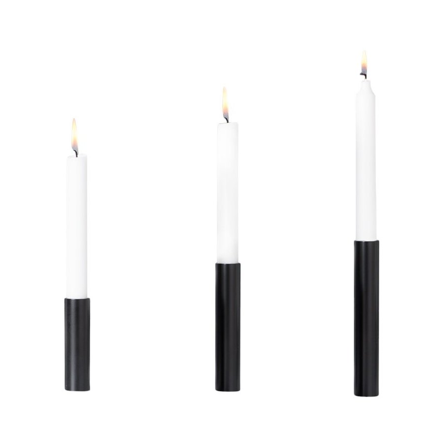 Hove Home Slim Light Kerzenstnder 3er Set, Schwarz