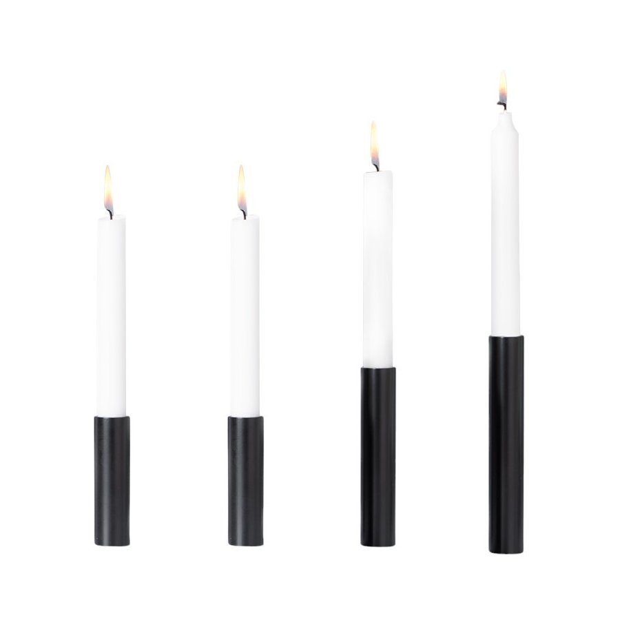 Hove Home Slim Light Kerzenstnder 4er Set, Schwarz