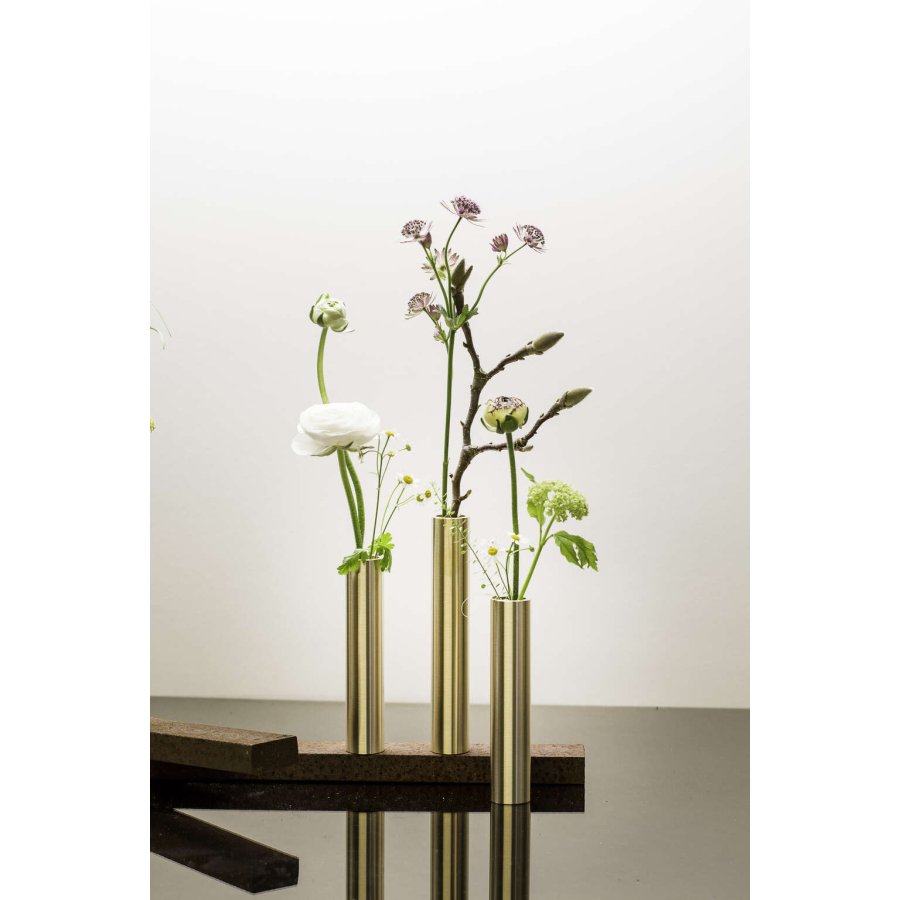 Hove Home Slim Vase H14 cm, Messing