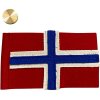 Hove Home Flag 14x9 cm, Norsk/Messing