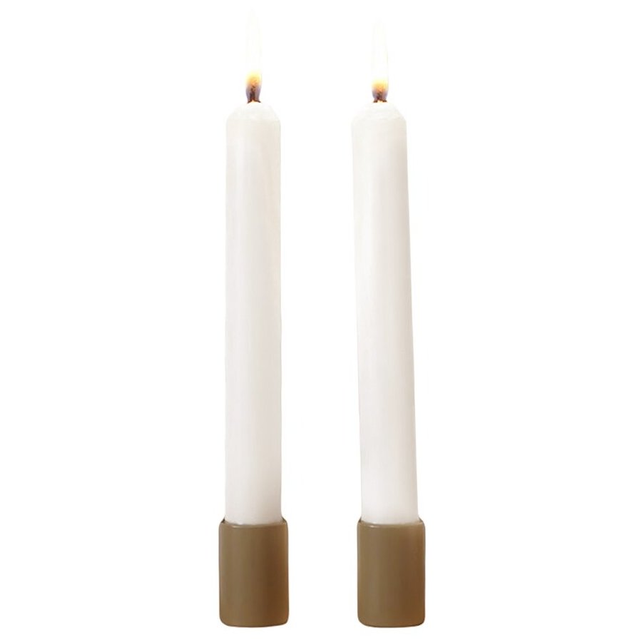 Hove Home Kleiner Kerzenstnder 2er Set. H4 cm, Wei