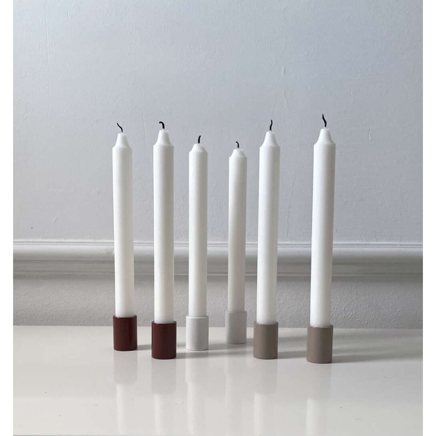 Hove Home Kleiner Kerzenstnder 2er Set. H4 cm, Wei