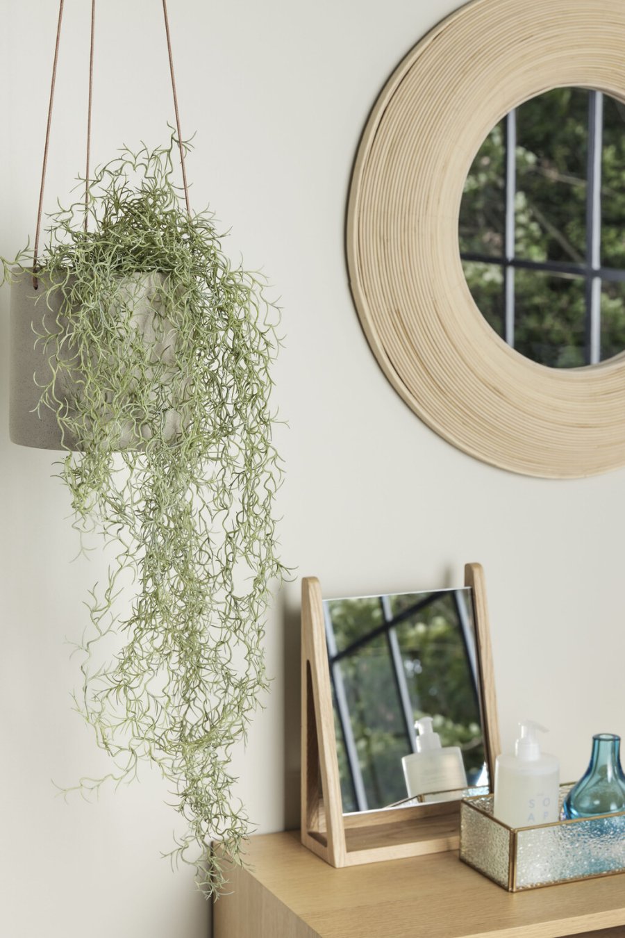 Hübsch Blush Spejl 60 cm, Bambus