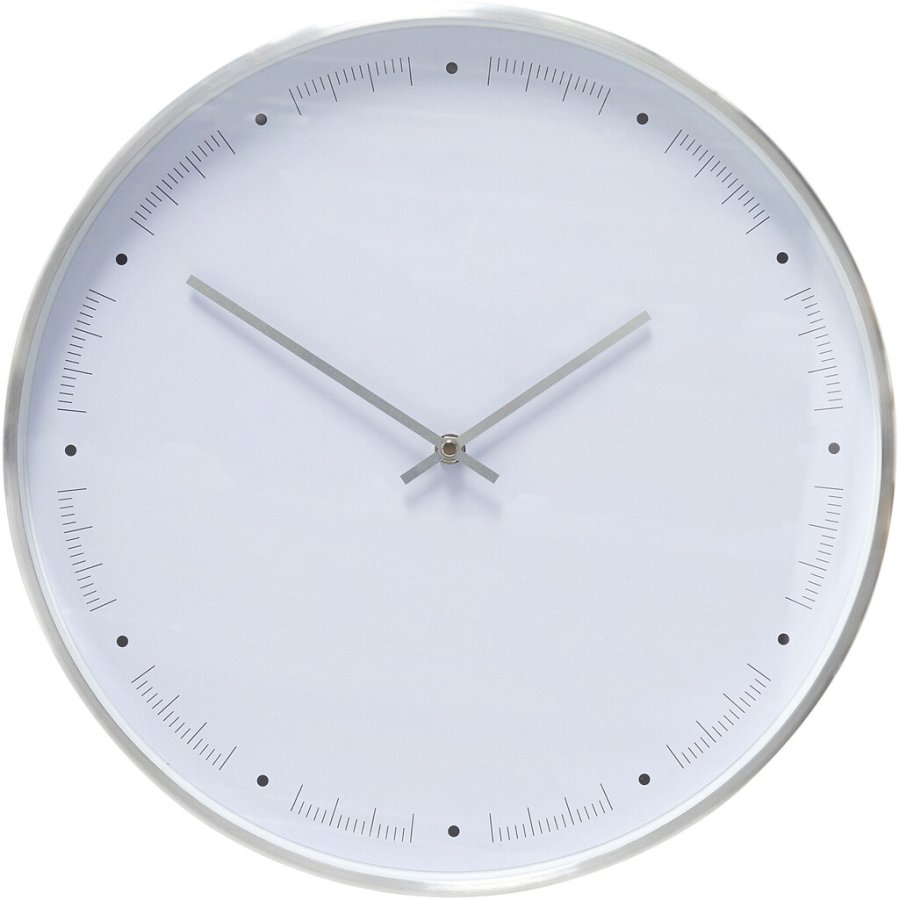 Hbsch Time Uhr 40 cm, Metall/Wei