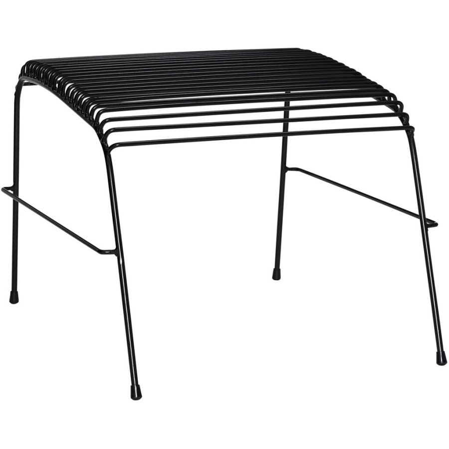 H&uuml;bsch String Fodskammel H42 cm, Sort