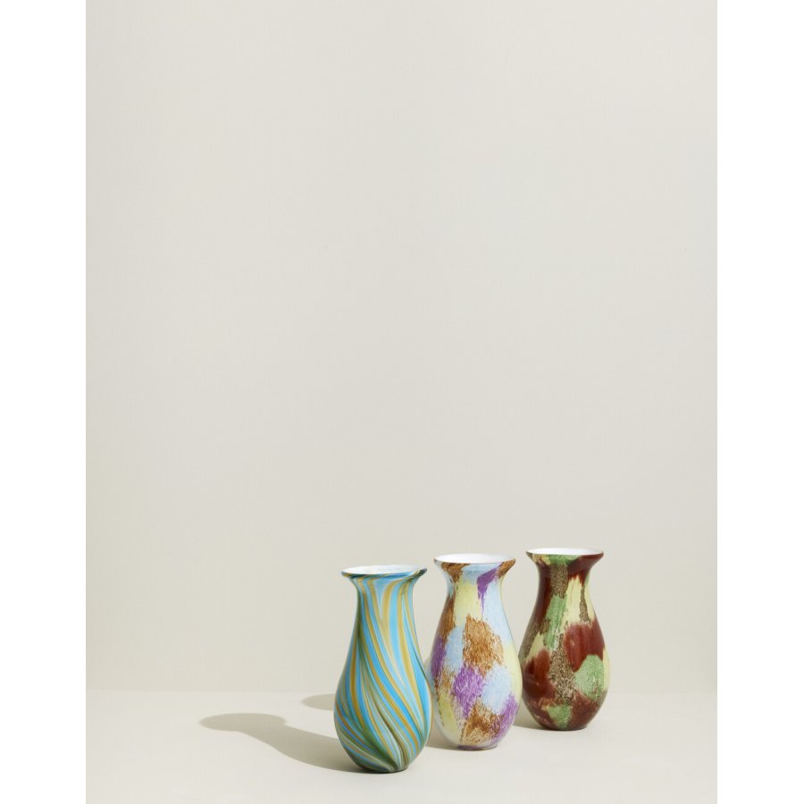 Hbsch Kaleido Vase H30 cm, Blau/Gelb