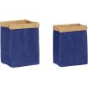 Hbsch Laundromat Wschekorb 2er Set, Blau/Beige