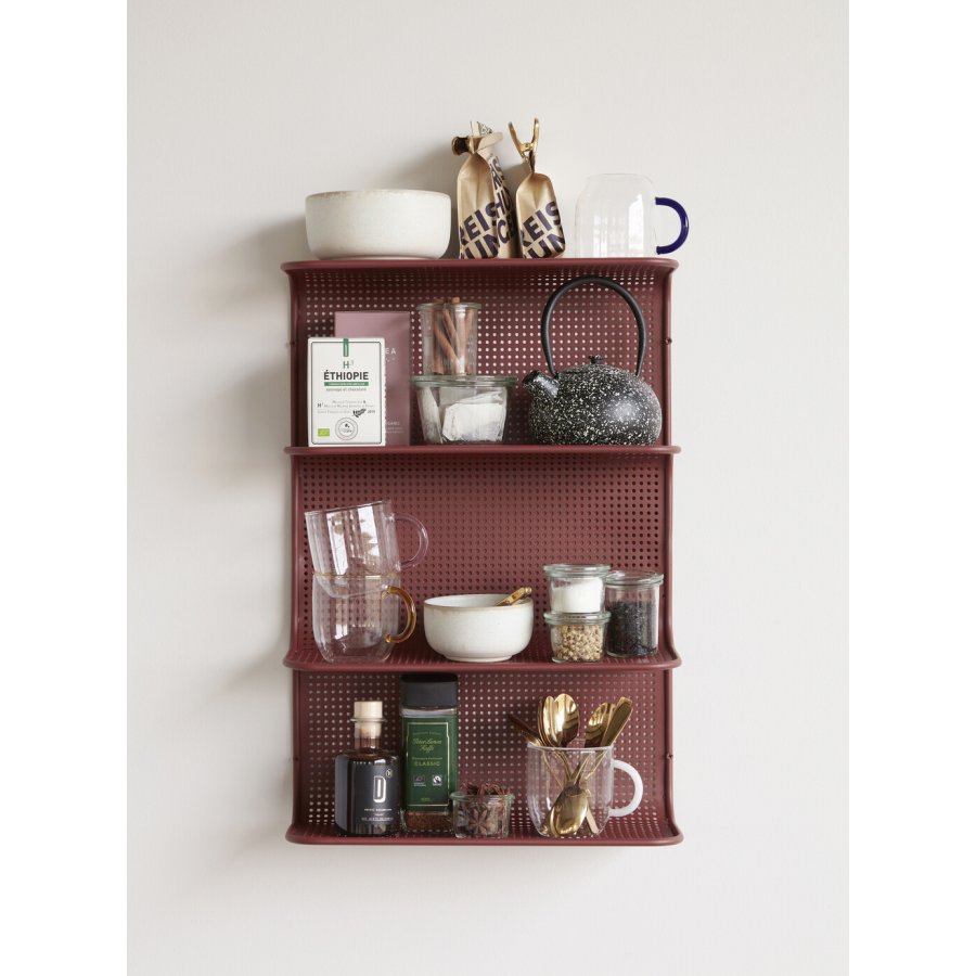 Hübsch Grid Reol H61 cm, Rd