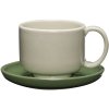 Hbsch Amare Tasse mit Untertasse, Grn/Sand