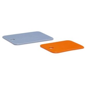 Hbsch Amare Keramikplatten 2er Set, Hellblau/Orange