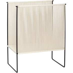 Hübsch String Magasinholder 43 cm, Sort/Hvid